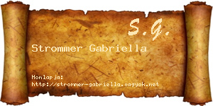 Strommer Gabriella névjegykártya